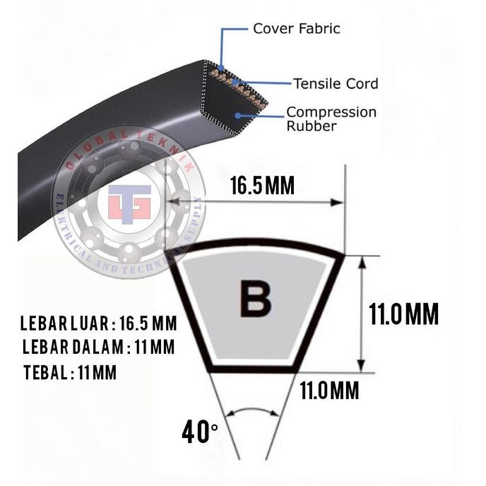 V Belt Merk Bando B 72 Van Belt B72 Bando Fan Belt B 72 Bando New Stok
