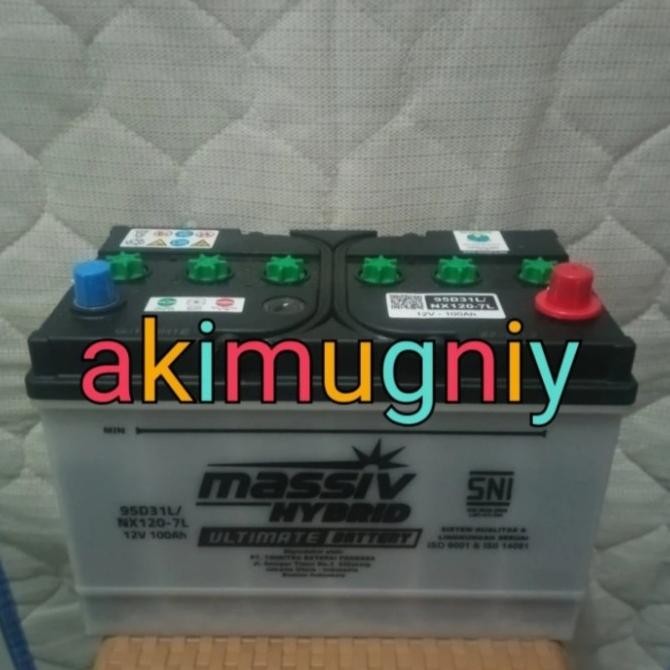 Grosir Aki Mobil 95D31L Nx120-7L Hybrid 12V 100Ah Gs Incoe Amaron Gforce
