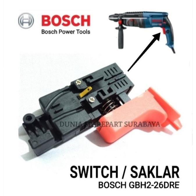 SPAREPART SWITCH BOR GBH2-26 GBH2-22 SKAKEL BOR ROTARY HAMMER BOSCH GBH 2-26 GBH 2-22 SAKLAR ON OFF 