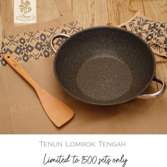 Bima 70th Anniv. Origin Wok NS 28cm Tenun Lombok Tengah Limited Set ALU