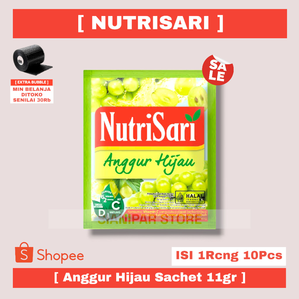 

NUTRISARI INSTANT DRINK ANGGUR HIJAU SCT 11g