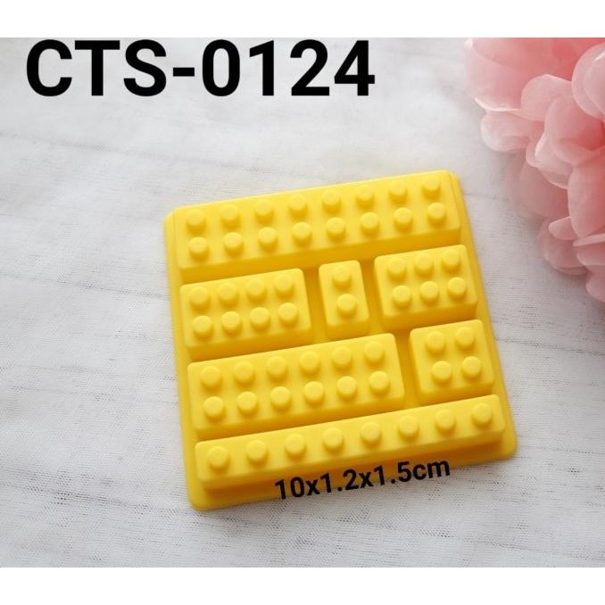 (Good) CTS-0124 Cetakan silikon coklat fondant clay sabun pudding puding lego