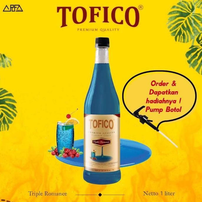

Promo Simpel Sirup Tofico Triple Romance / Blue Cranberien 1 Liter Free Pump Botol