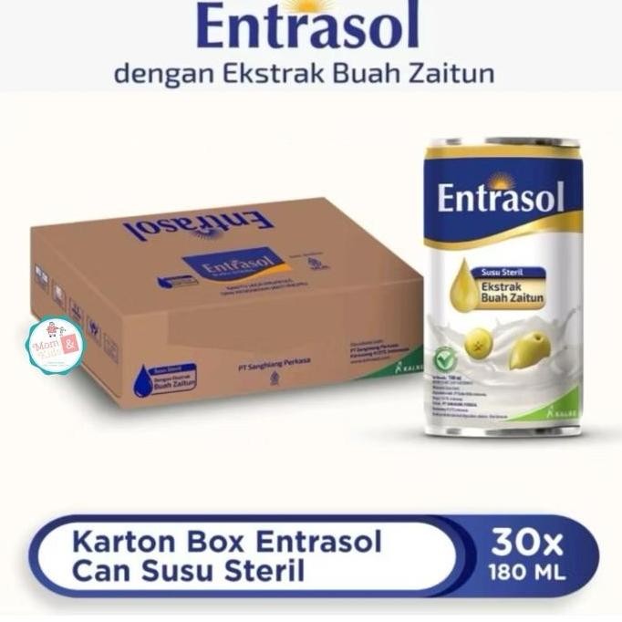 

Murah Entrasol Can Plain 180Ml X 30 Kaleng | Entrasol Botol Kaleng | Susu Cair Steril Ekstrak Zaitun