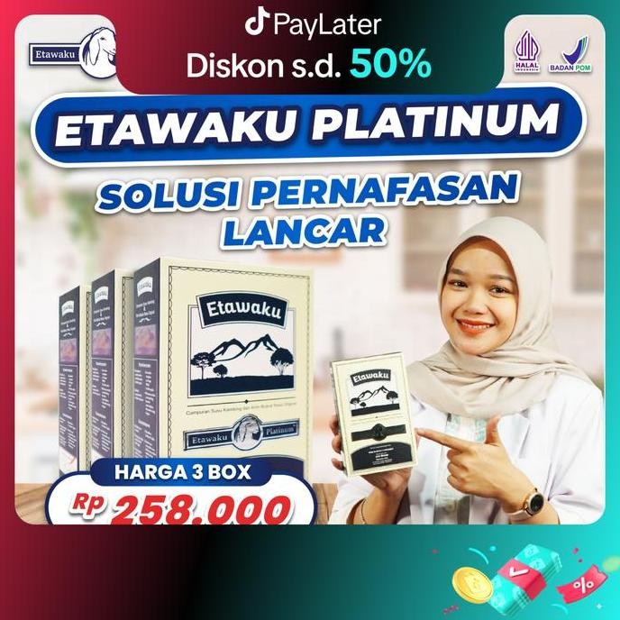 

Sale Etawaku Platinum 3 Box Original Susu Bubuk Kambing Etawa Dengan Creamer Nabati Alami Bantu Keluhan Pernafasan Halal Mui Cod