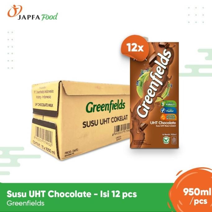 

Grosir Greenfields Susu Uht Chocolate 950 Ml - Paket Isi 12