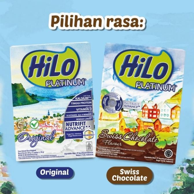 

Murah Hilo Platinum Plain Ekstra Kalsium | Hilo Platinum Hi Protein Original 360 Gr (12 Sachet)