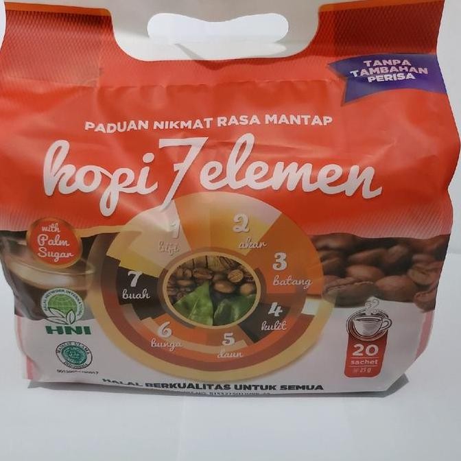 

Promo Kopi 7 Elemen Hpai Isi 20 Sachet Minuman Sehat Yg Menyerupai Kopi Tanpa Zat Perasa. Gula Air Kesehatan