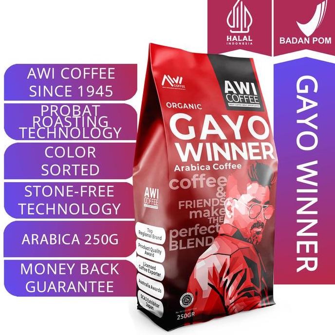 

Sale Awi Coffee Gayo Winner 250Gr / Arabica / Roasted Bean