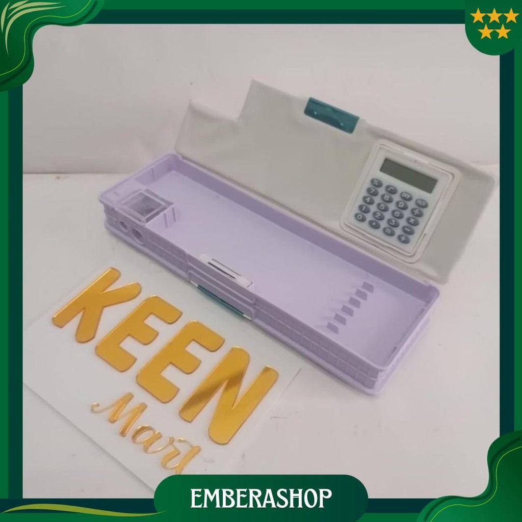 

Kotak Pensil Ada Kalkulator/Pencil Case Kalkulator/Tempat Pensil Magnet Kalkulator Gratis Ongkir