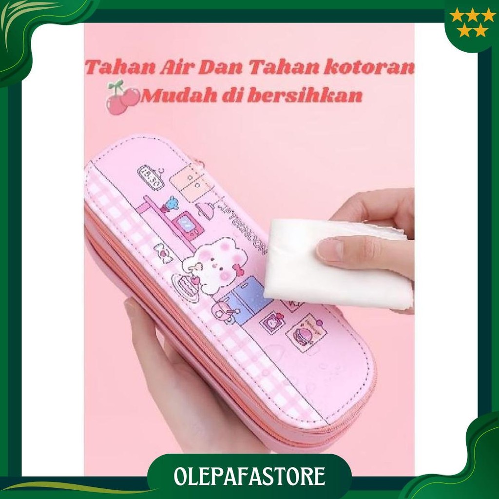 

Tempat Pensil 2 Layer /Kotak Pensil Alat Tulis Style Korea / Pouch Pancil Case Waterproof -Kp020 Ori