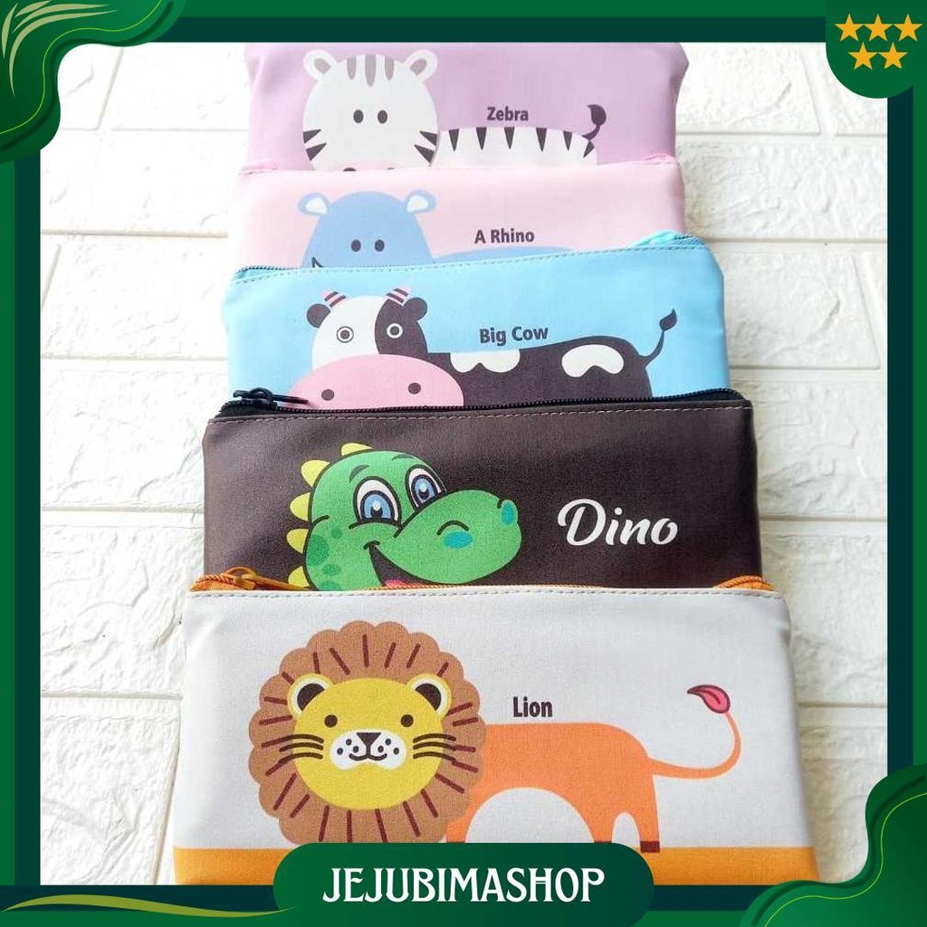 

Kotak Pensil Karakter Tempat Pensil Ukuran Medium Rhino Friends Ori
