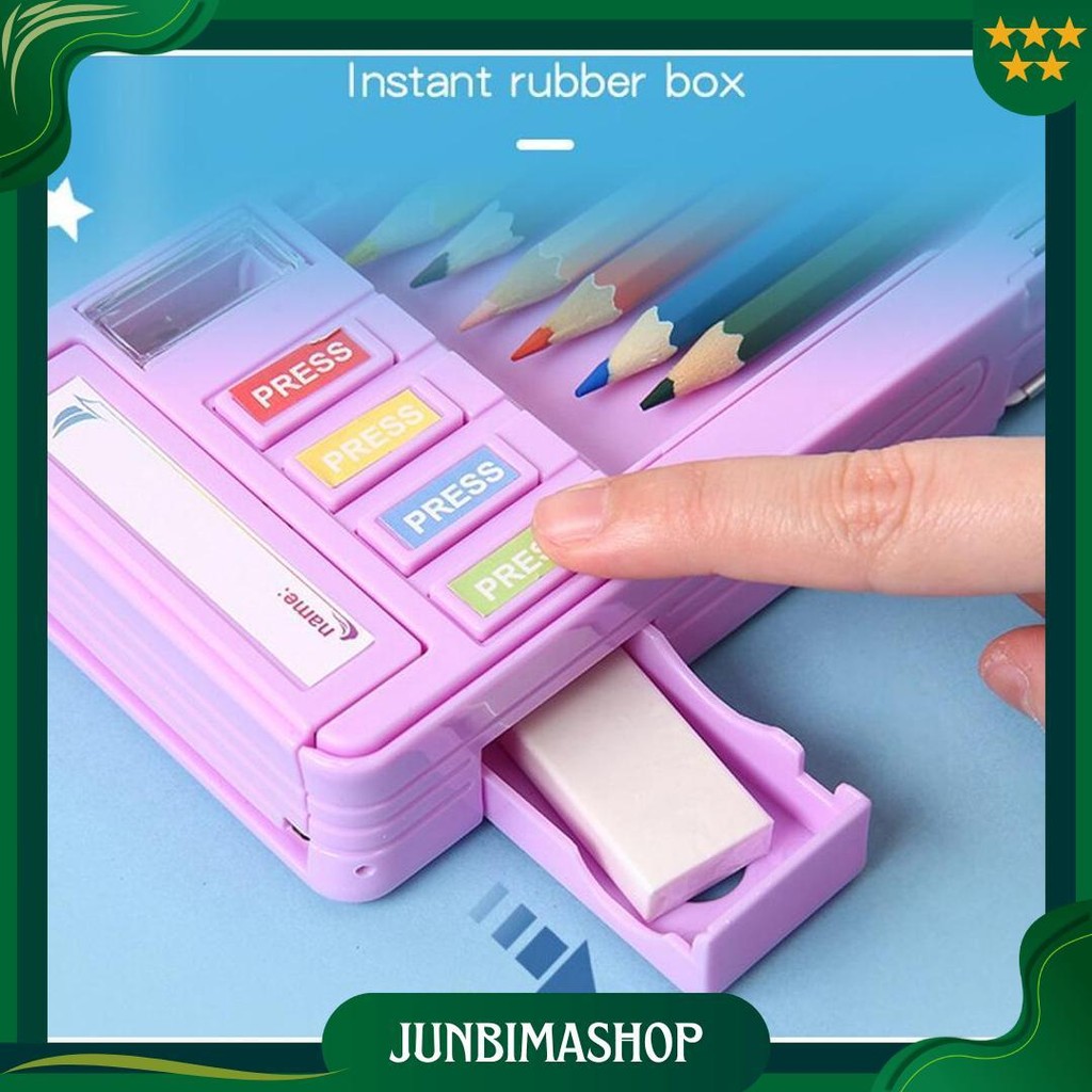 

Tempat Pensil Multifungsi Motif Unicorn / Dinosaurus / Astronot Untuk Anak Tk/Kotak Pensil Pola Kartun Lapisan Ganda Tunggal Dengan Rautan Kapasitas Promo