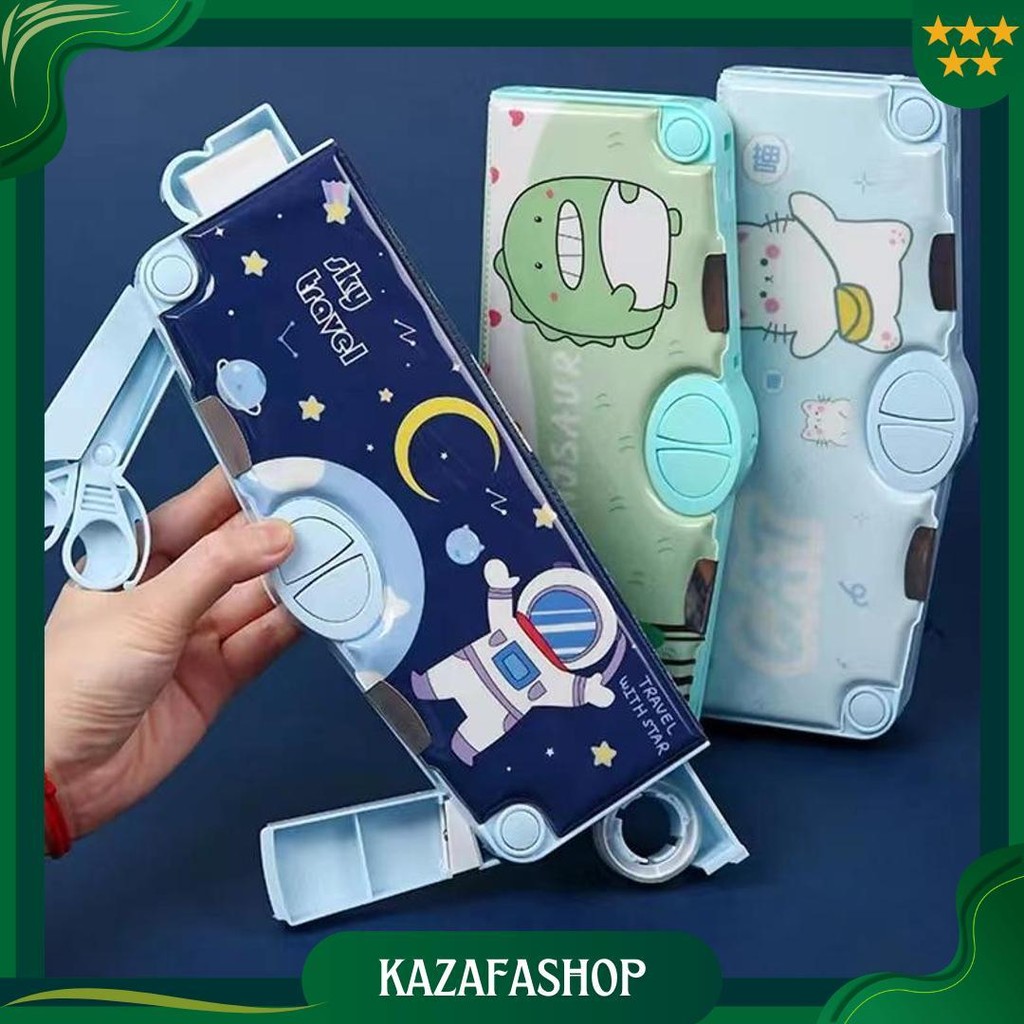 

(Cod) Kotak Pensil Multifungsi Lengkap Peruncing Gunting Isolasi Penghapus Penggaris Kotak Pensil Multifungsi Motif Unicorn / Dinosaurus / Astronot Untuk Anak Lengkap Peruncing Gunting Isolasi Penghapus Gratis Ongkir