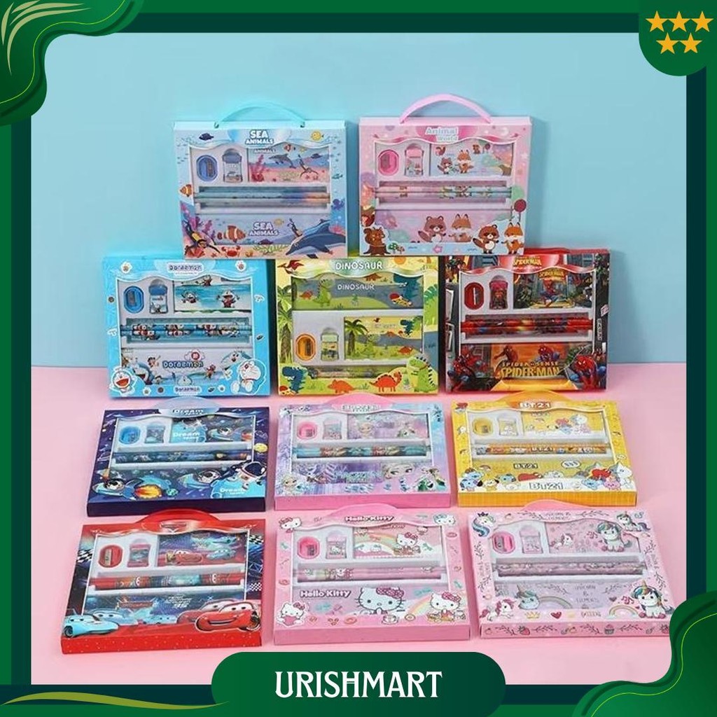 

Voova Stationary Set Kotak Pensil Anak Set Stationery Alat Tulis Kotak Pensil Karakter Gratis Ongkir