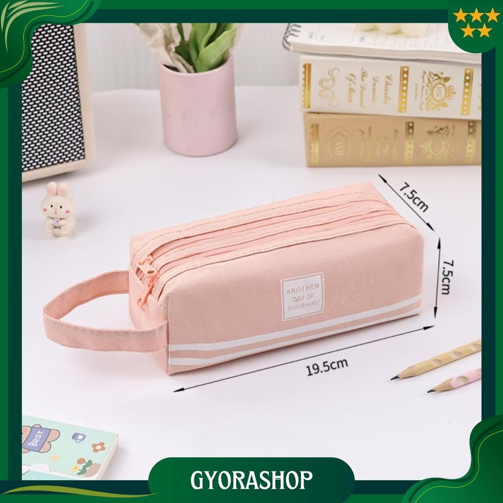 

Tempat Pensil Aesthetic 2 Resleting Kotak Pensil Anak Perempuan Laki Laki Murah Alat Tulis Pulpen Promo