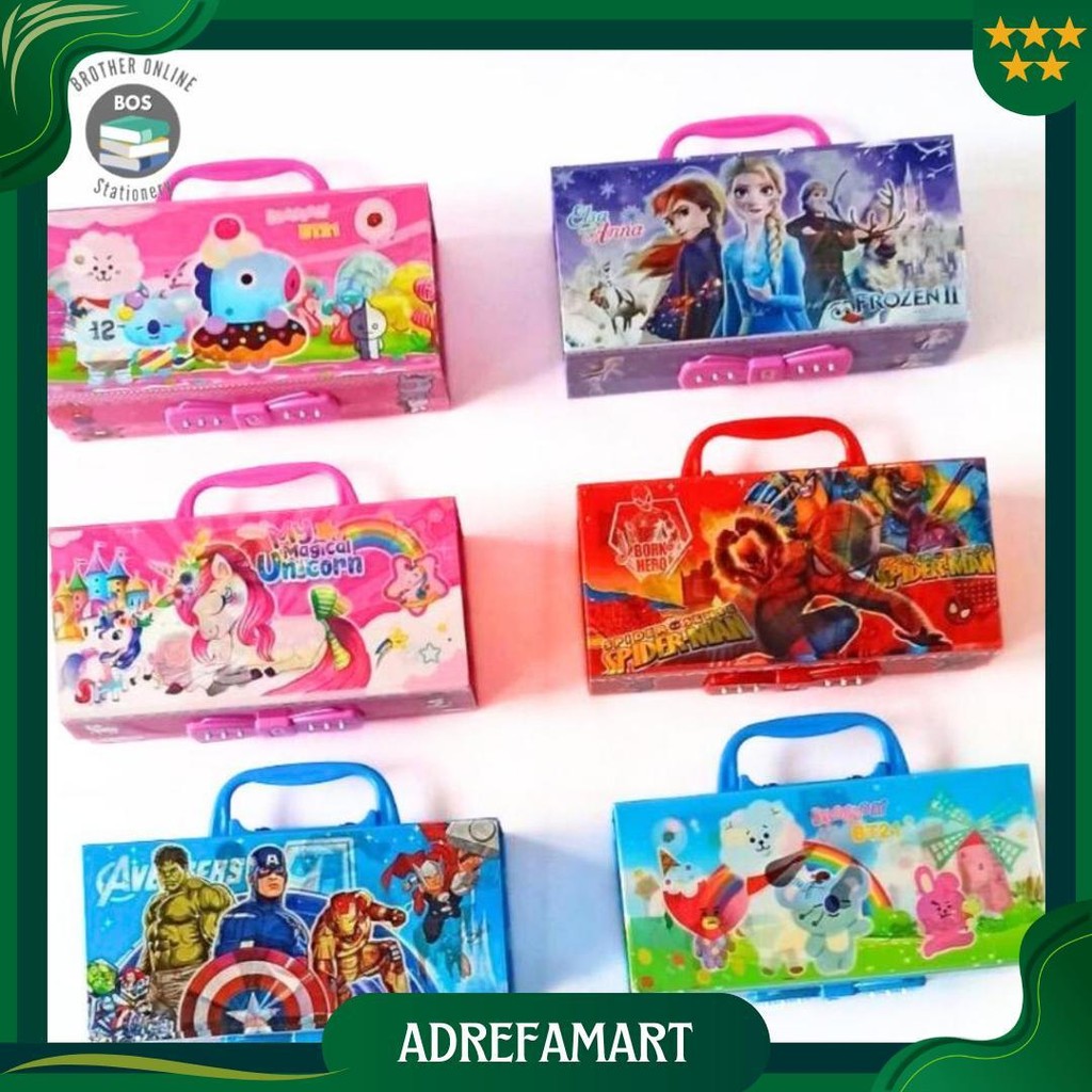 

Bos Kotak Pensil Karton 3D+Kunci Pin/Tempat Pensil/Pencil Case Locker Sale