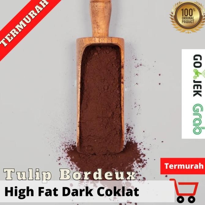 

Grosir Cokelat Bubuk Tulip Bordeaux Pure Dark Coklat Tulip 500 G |1 Kg