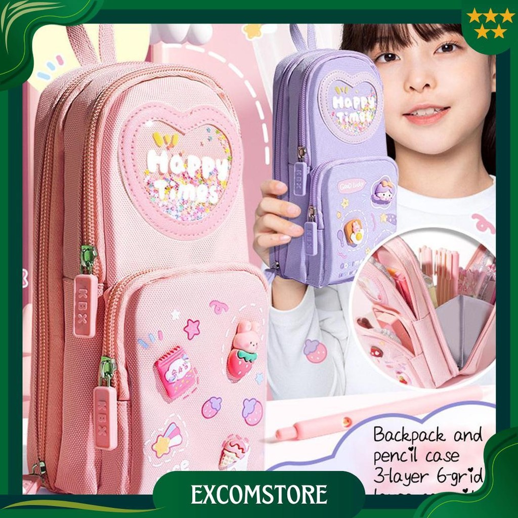 

Kotak Pensil Anak Sekolah 6 Ruang / Kapasitas Besar Pencil Case / 3D Anak Perempuan Lucu Besar Best Seller