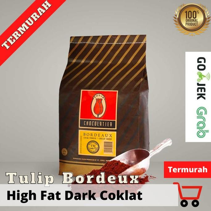 

Sale Tulip Bordeaux 2,5Kg/Sak Pure Dark Coklat Cocoa Bubuk Cokelat