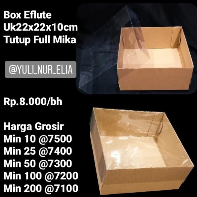 [Good] Box Eflute 22x22x10cm Tutup Full Mika
