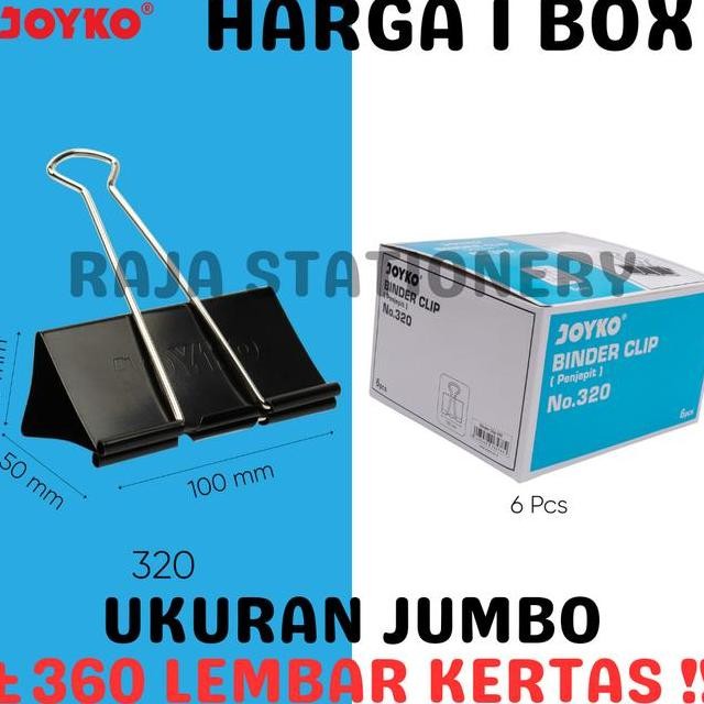 

Joyo Binder Clip 320 100Mm Jumbo Lip Jepit Erta Bear Jumbo No.320