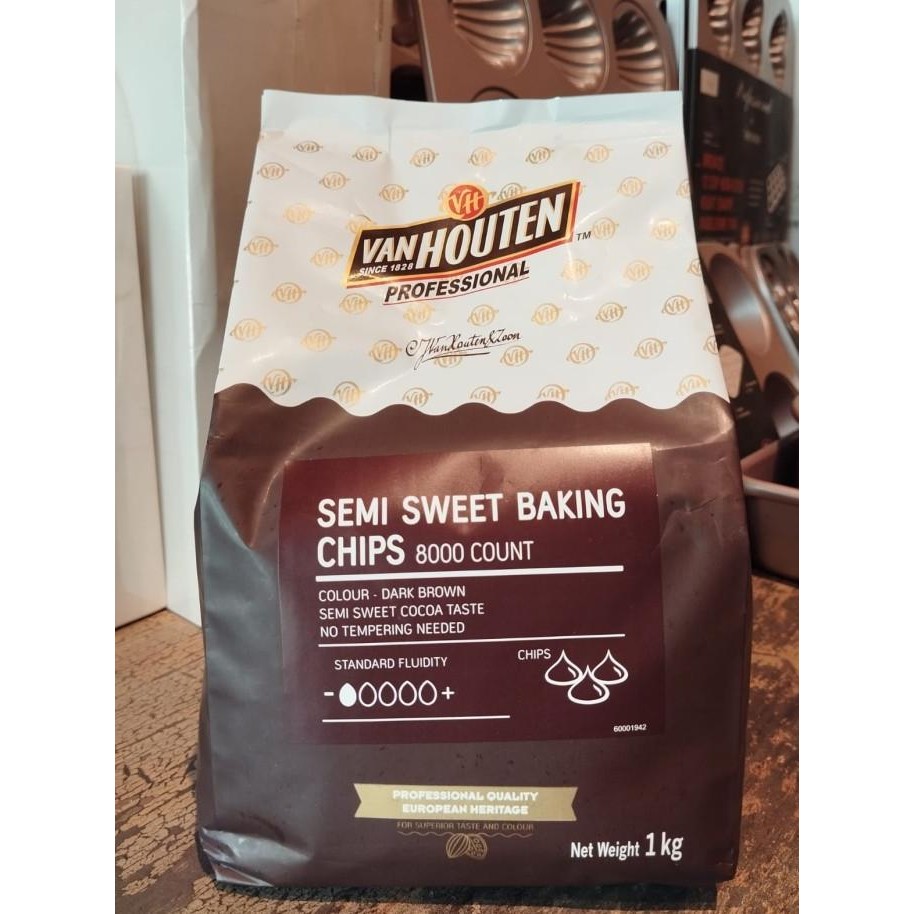 

Sale Van Houten Semi Sweet Baking Chips Chocolate Chips Compound Hitam
