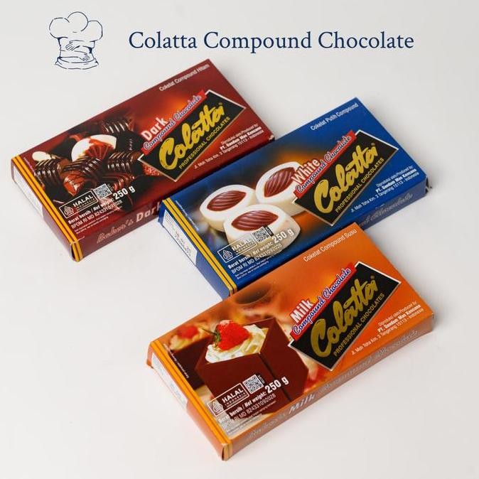 

Murah Colatta Dark/Milk/White Compound Chocolate (1Kg/250Gr) Coklat Batangan Untuk Baking & Dessert