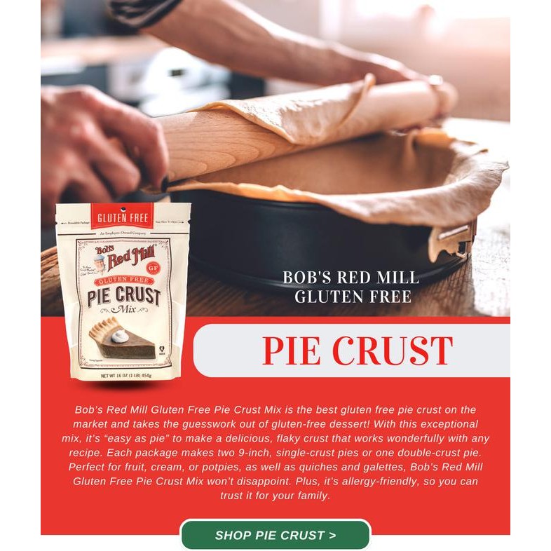 

Promo Bob'S Red Mill Gluten Free Pie Crust Mix 454Gr
