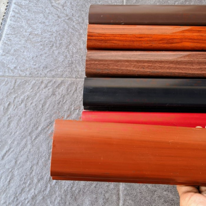 HANDRAILING PVC MOTIF KAYU PEGANGAN KAYU PANJANG 6 METER