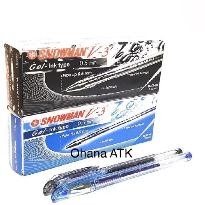 

(1pcs)Pulpen Snowman V3 pen gel 0.5mm bulpen bolpoin gel
