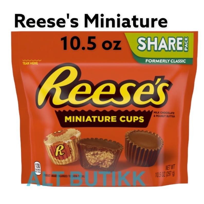 

Reese'S Miniature Cups 10,5 Oz | Share Pack 297 Gram | Reeses Peanut Butter | Product Of Usa Terlaris Best Quality Asli 100% Original