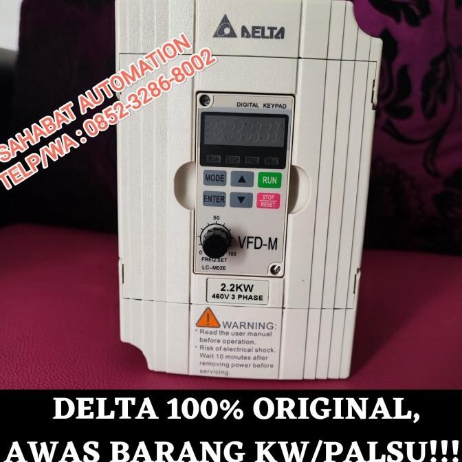 Inverter Delta 2.2Kw 2.2 Kw Vfd022M43B 2,2Kw Inverter 3Hp 3Phase 380V New Stok