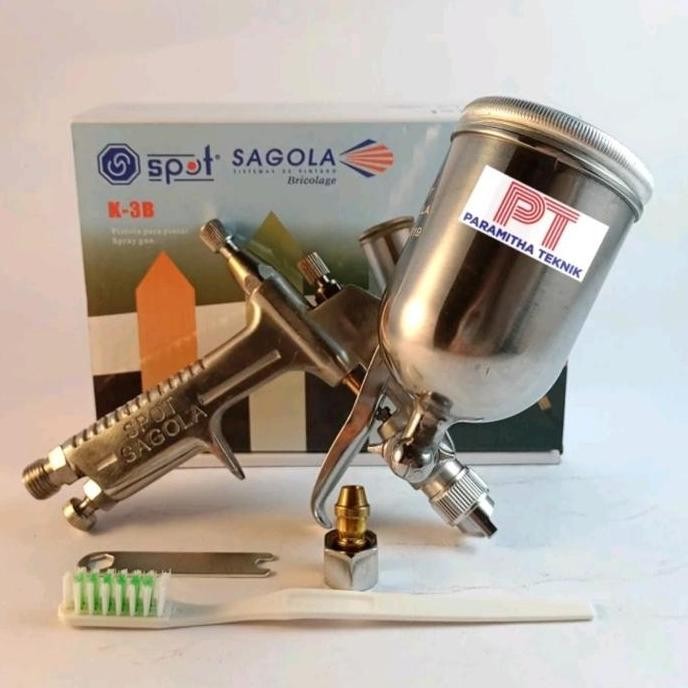 SPRAYGUN K3 R3 TABUNG ATAS / SPRAY GUN K 3 R 3 ALAT SEMPROTAN CAT NOZZLE KUPING 200 ML TANK KECIL SA