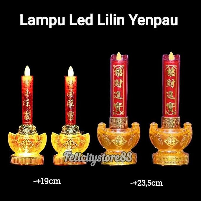 Grosir Lampu Led Sembahyang Model Lilin Yenpau Kuning Lampu Sembahyanh Puja Yenpau
