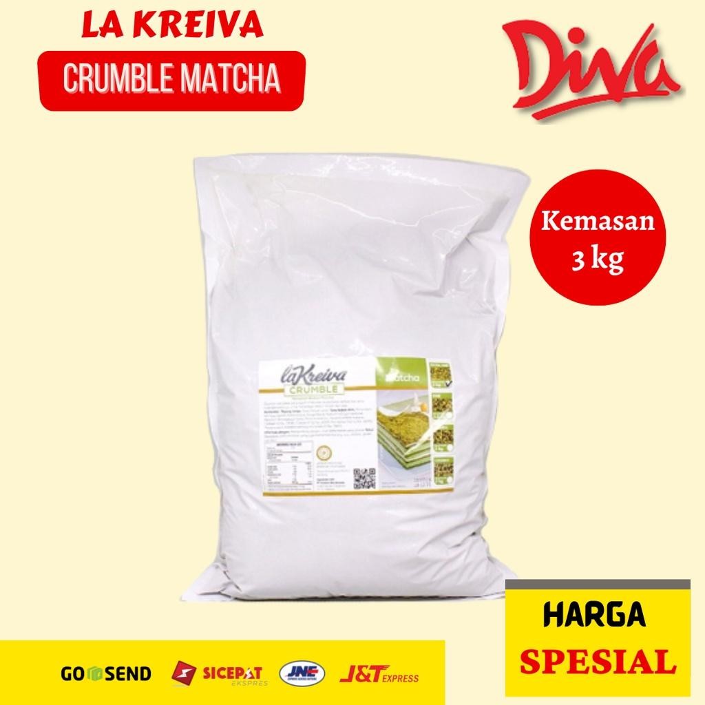 

[3 Kg] La Kreiva Matcha Crumble Extra Fine / La Kreiva Macha Terbaru Best Quality Asli 100% Original