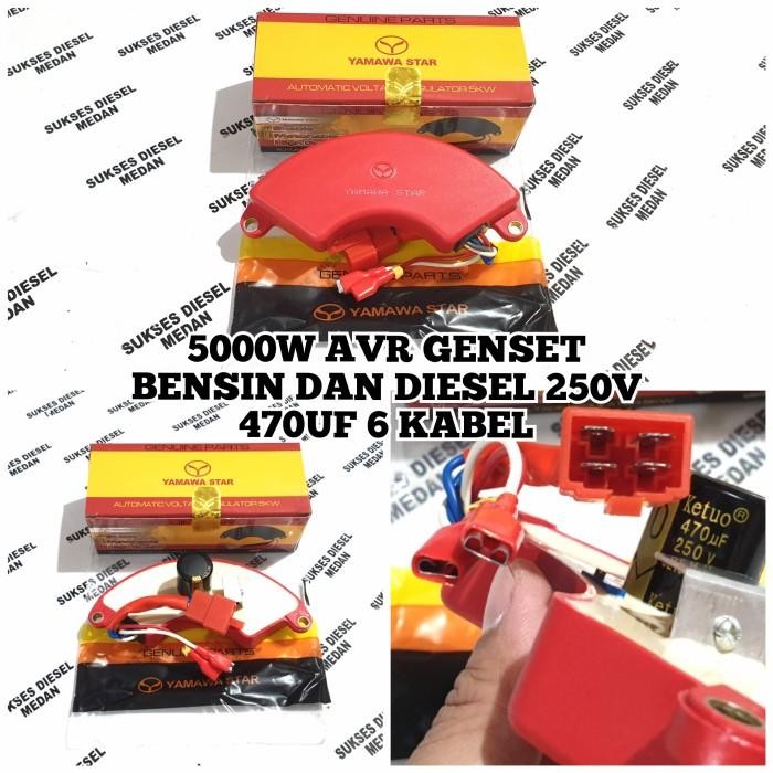 Avr Genset Bensin Solar Generator 5000-9500 Watt 250V 470Uf 6 Kabel Ym Original Dan Terpercaya