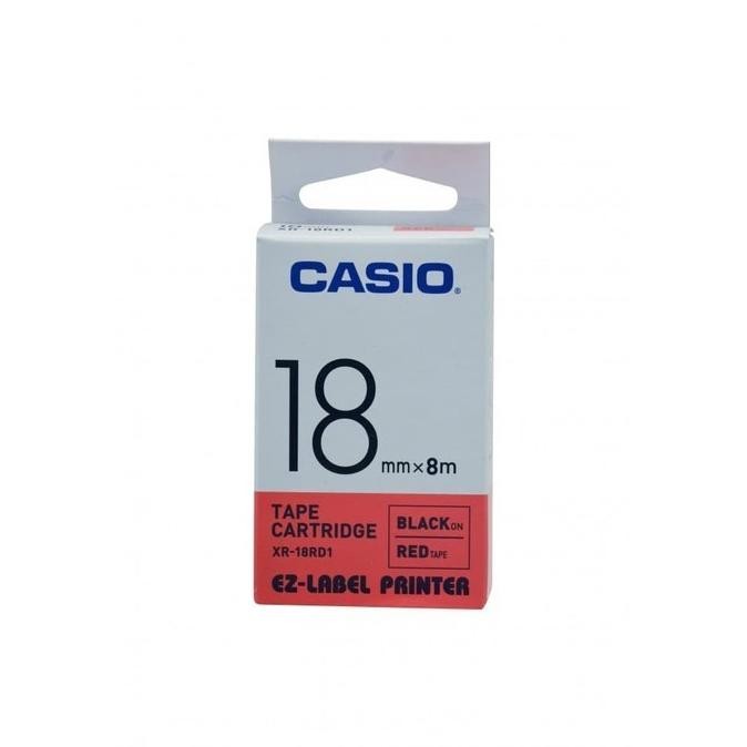 

Label Printer Xr-18Rd1 18Mm Black On Red Tape Label Casio/Casio 18Mm Co