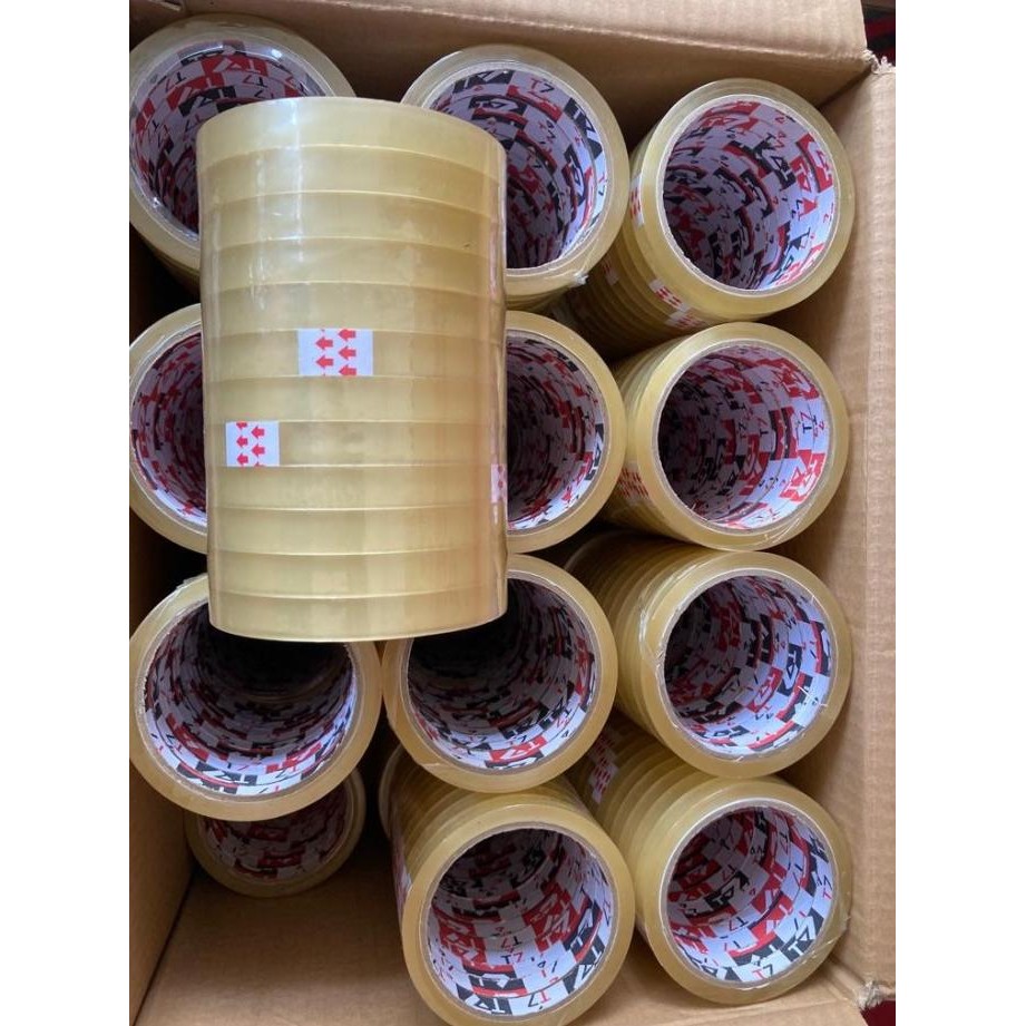

isolasi / selotip bening 12mm x 72 yard 1 dus murah