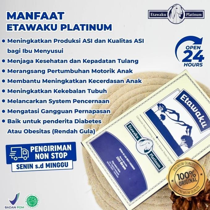 

ETAWAKU PLATINUM - SUSU KAMBING ETAWA DEWASA & ANAK PENGGANTI SUSU [terbaik]