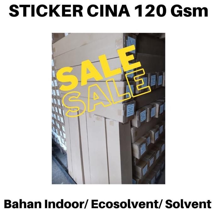 

Sticker Vinyl Cina 120 Gsm (Roll) | Uk. 1,07 - 1,27 - 1,52 M murah