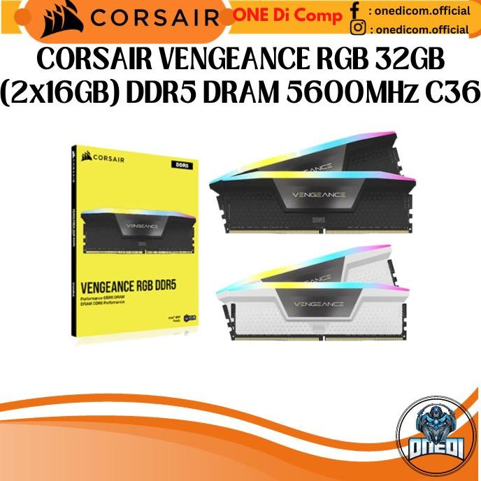 DDR5 Ram Memory Corsair VENGEANCE RGB DDR5 2x16GB 32GB 5600MHz