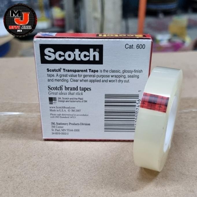 

Scotch 3 M Transparent Tape 600 Selotip Bening murah