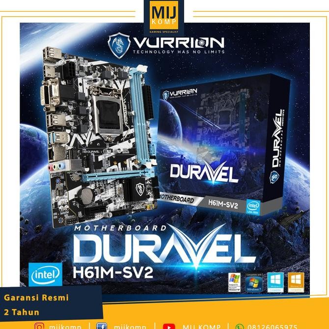 MB MOTHERBOARD VURRION DURAVEL H61M-SV2