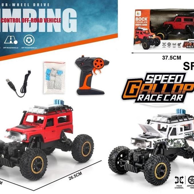 Grosir Original Rc Jeep Jimmy Spray [Free Baterai Remot] 2.4Ghz Body Metal Roda Karet Rc Offroad Mai