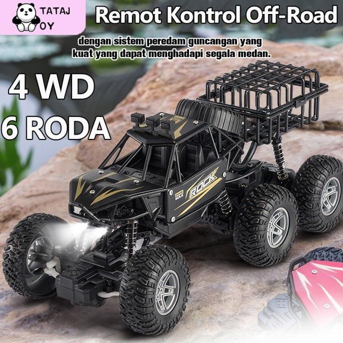 Murah Tatajoy Mobil Off-Road Remote Control 4Wd Mobil Pendakian Rc 6 Roda Alloy Rc Off Road Rock Cra