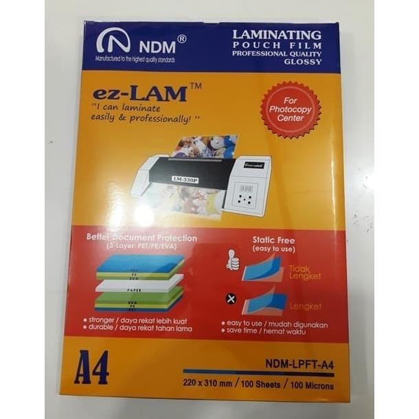 

Plastik Laminating NDM 100 Mikrons