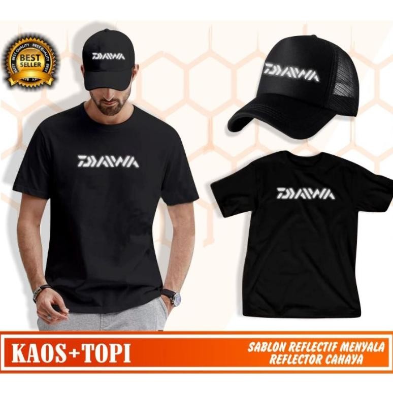 Baju Mancing Daiwa Lengan Pendek Kaos Mancing Topi Mancing Topi Outdoor Pelindung Panas Murah