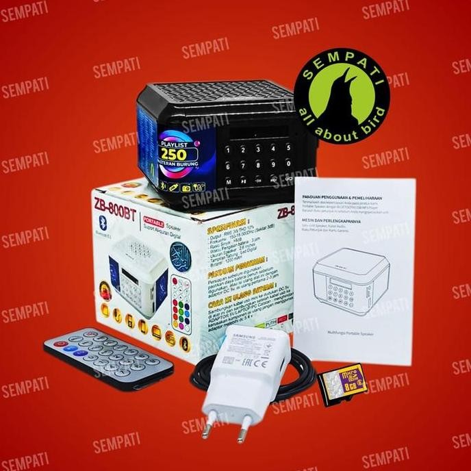 Grosir Sonic Audio Speaker Smart Sound Sempati Masteran Burung Playlist Isi 250 Suara Plus Remote Ma