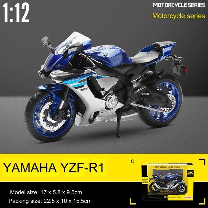 Promo Cca Collection Motor Kawasaki Ninja H2R Honda Cbr Bmw Suzuki Gsx Yamaha R1 Scala 1:12 Diecast 